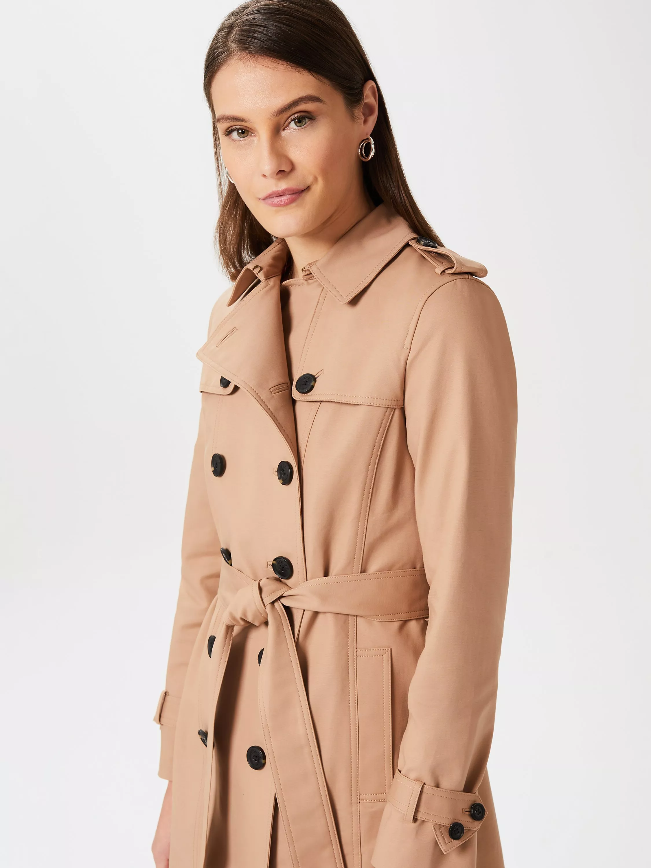 Hobbs saskia trench black shop