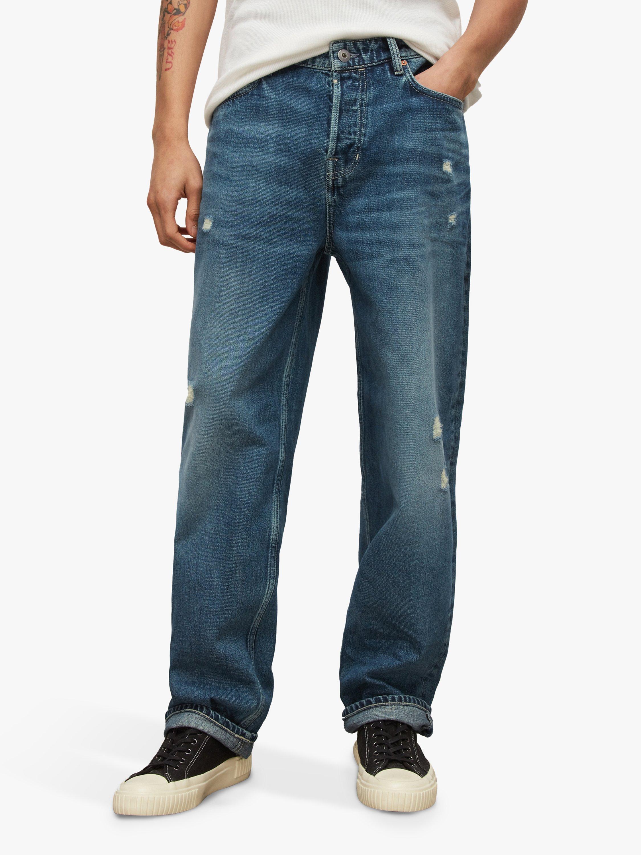AllSaints Reeves Straight Jeans, Dark Indigo