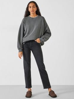 HUSH Agnes Straight Leg Jeans - view 2, Washed Black