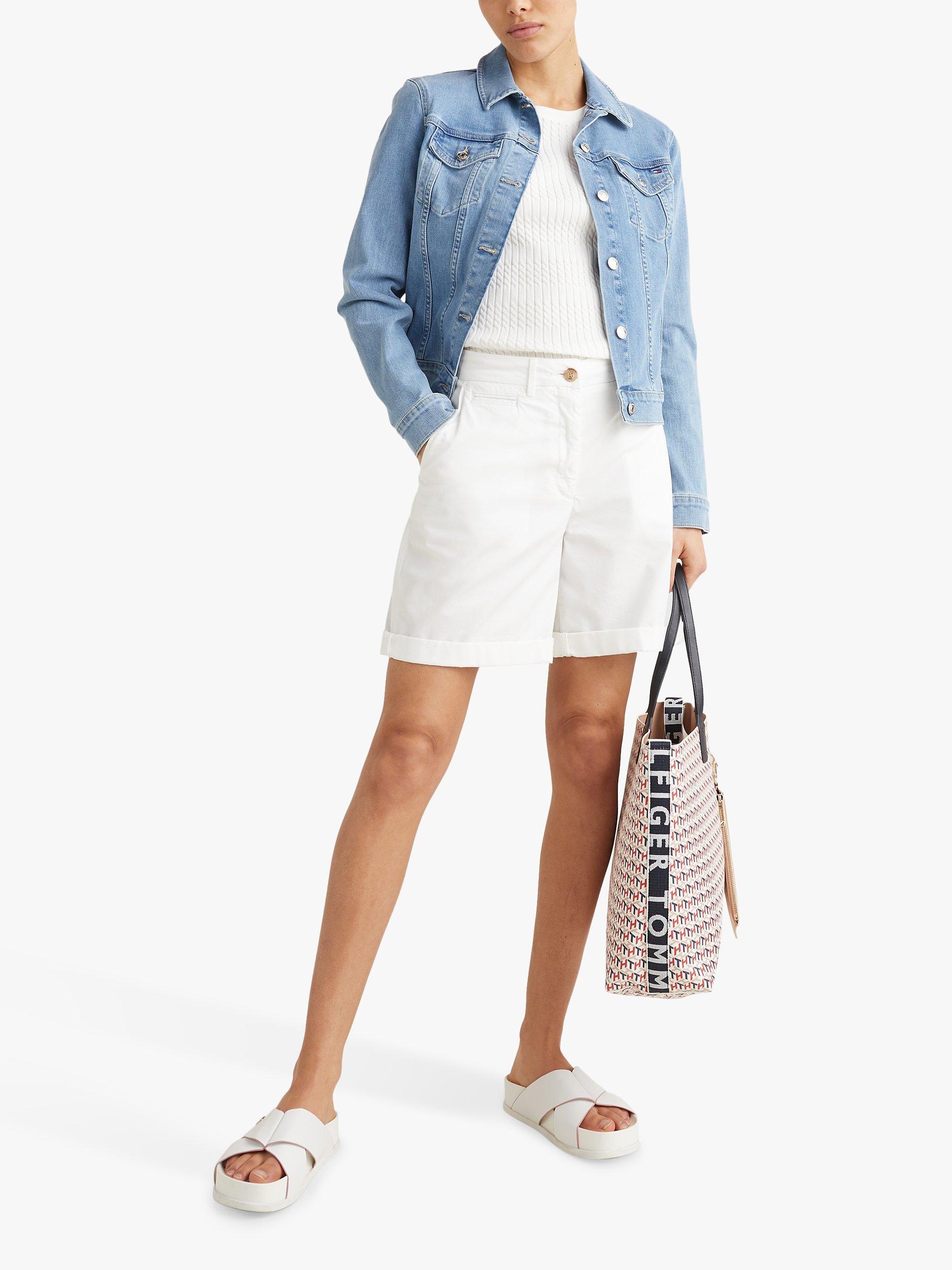 Tommy Hilfiger Mid Rise Chino Shorts, Optic White