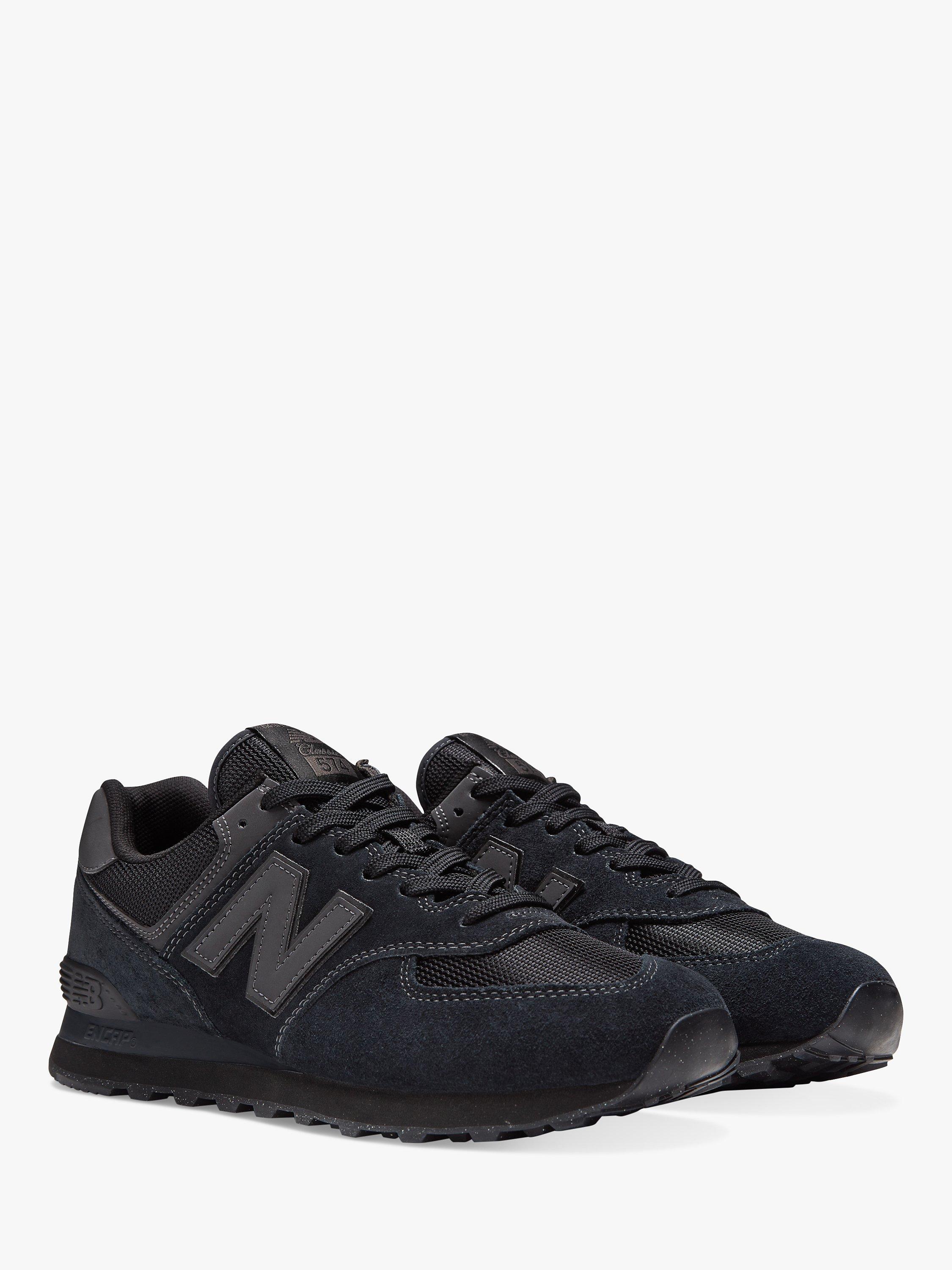 New Balance 574 Suede Trainers Black Iris