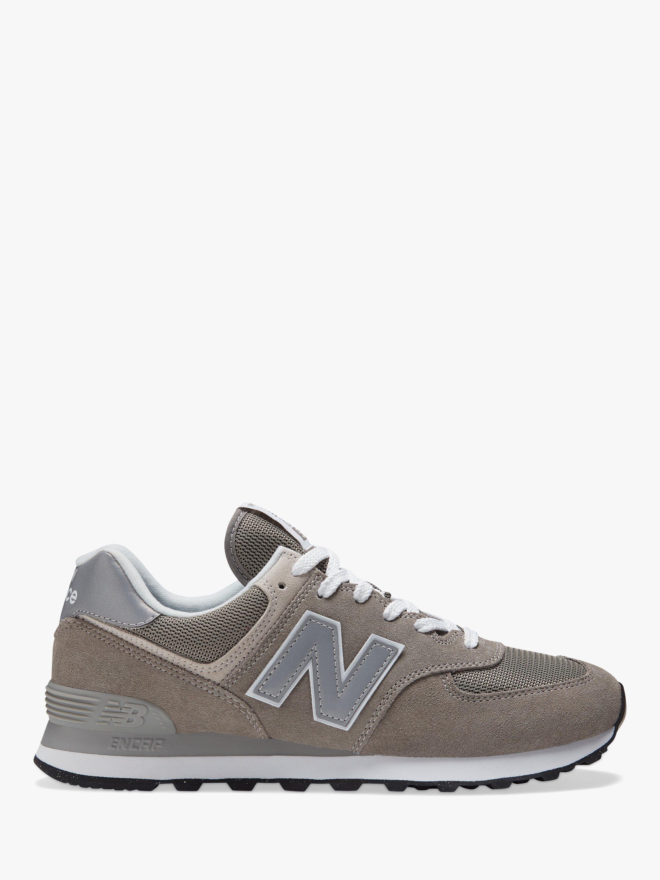 New Balance 574 Suede Trainers Grey White