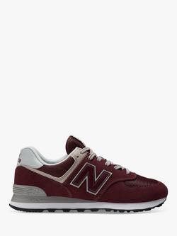 New Balance 574 Suede Trainers, Red