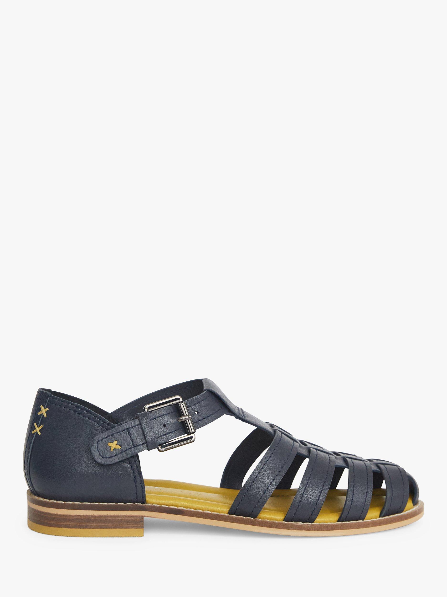 White Stuff Leather Fisherman Sandals, Navy