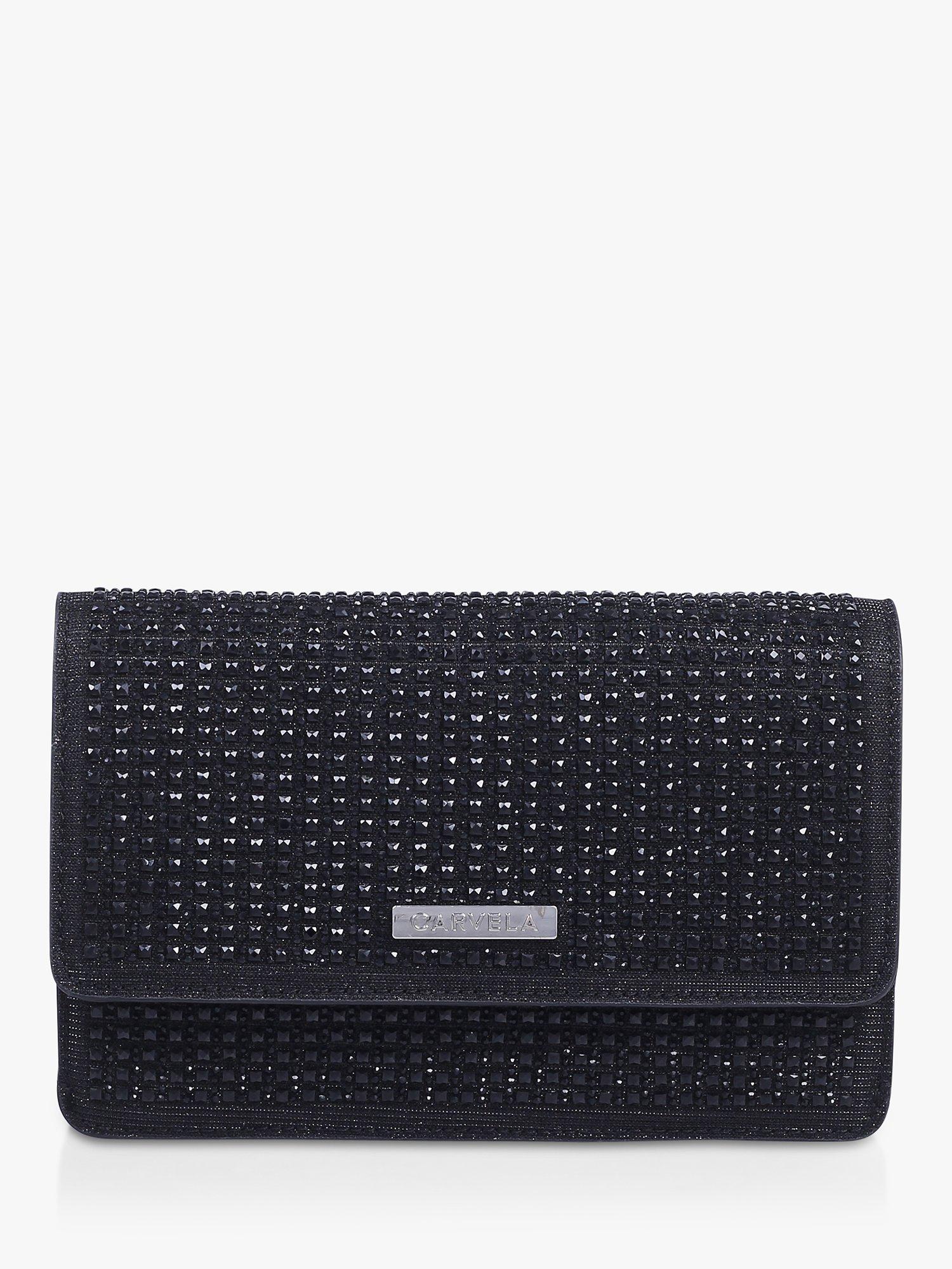 Carvela Kianna Embellished Clutch Bag, Black, One Size