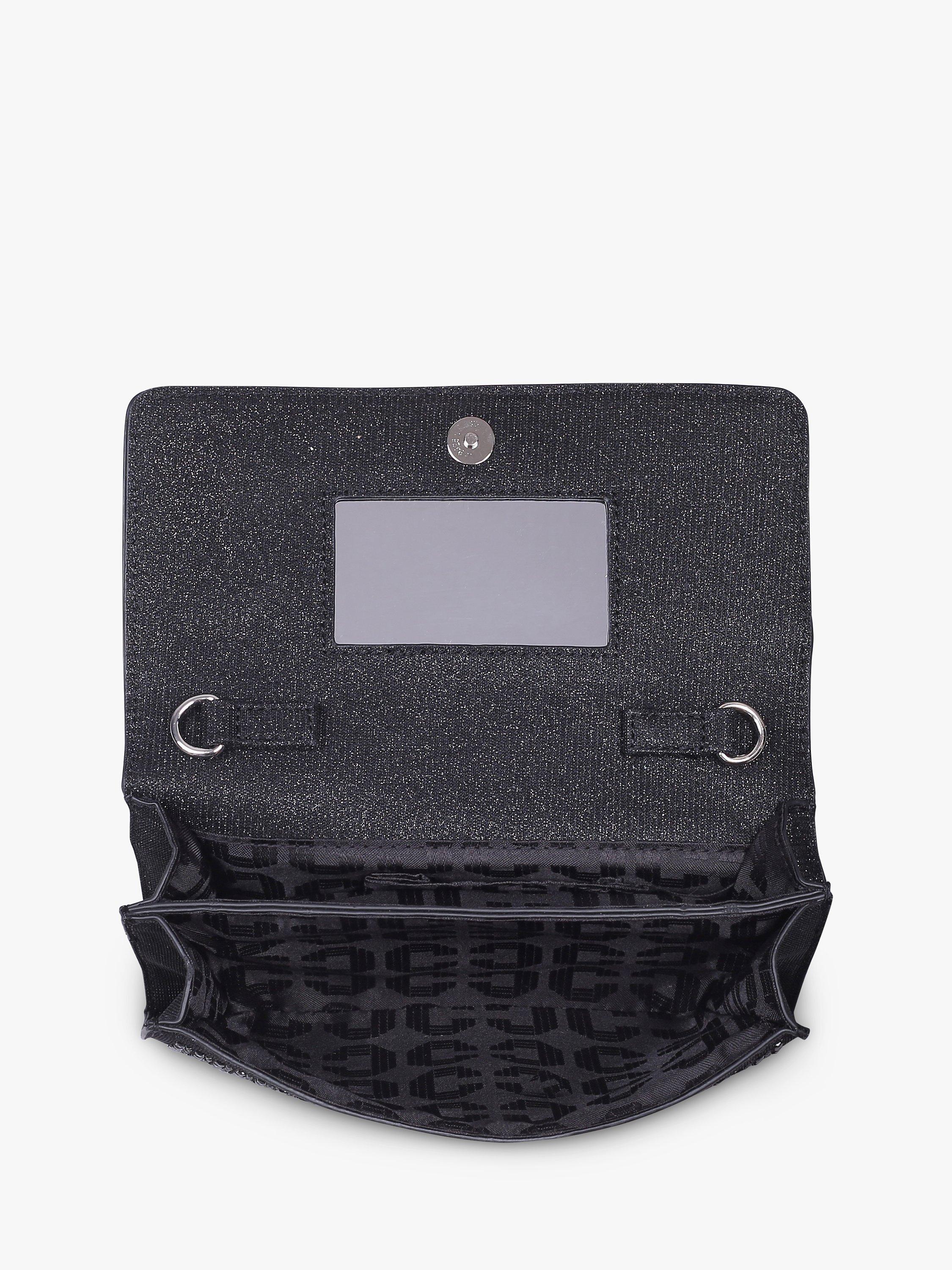 Carvela Kianna Embellished Clutch Bag, Black, One Size