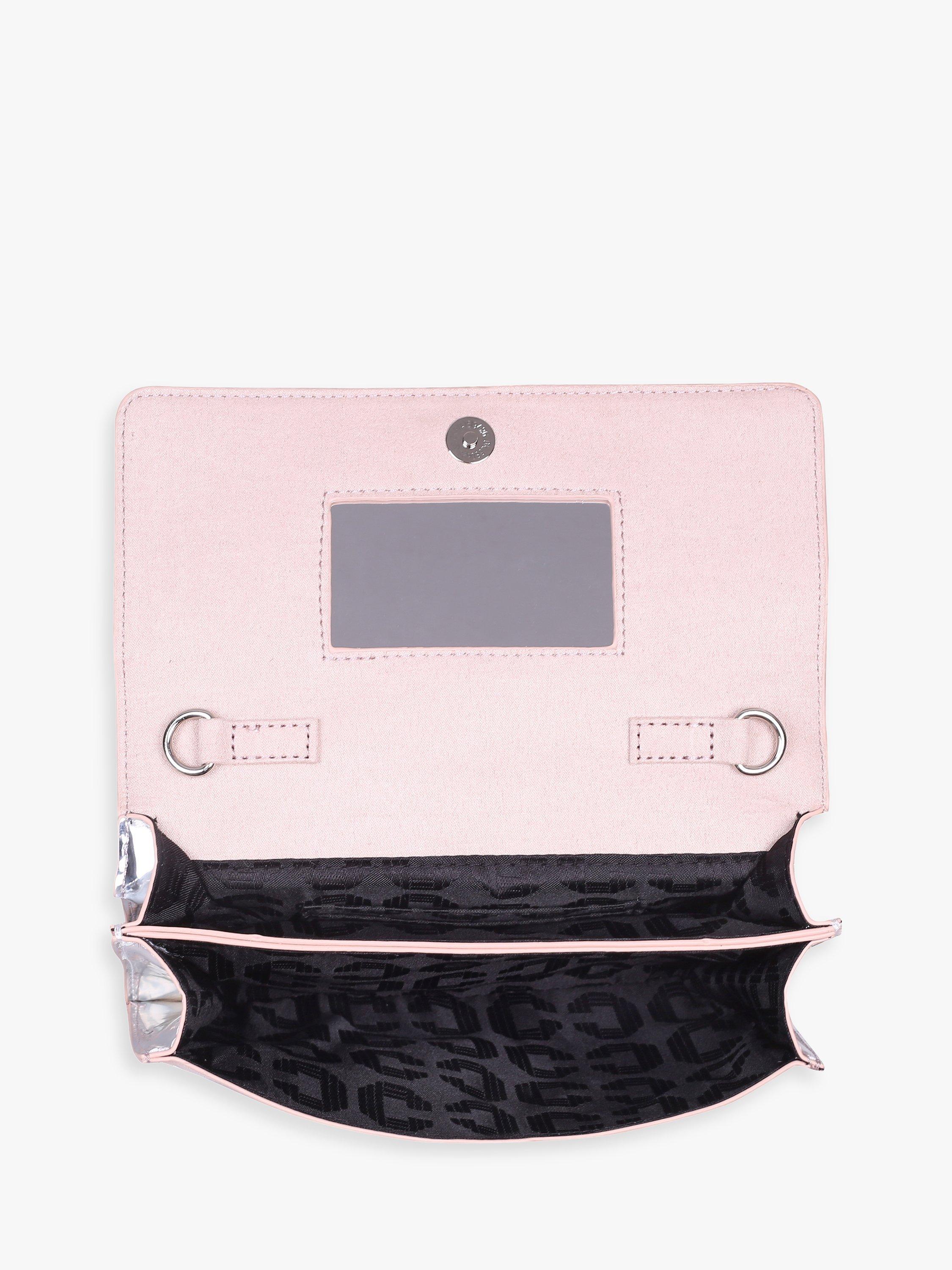 Carvela Kianna Embellished Clutch Bag, Pink Blush, One Size