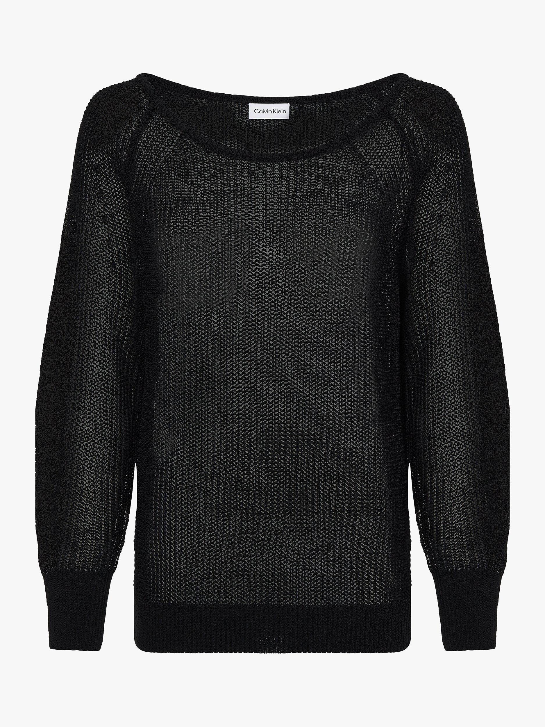 Calvin Klein Open Knit Jumper, Ck Black