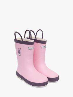 Roarsome Kids' Hop Bunny Wellington Boots, Light Pink, Light Pink