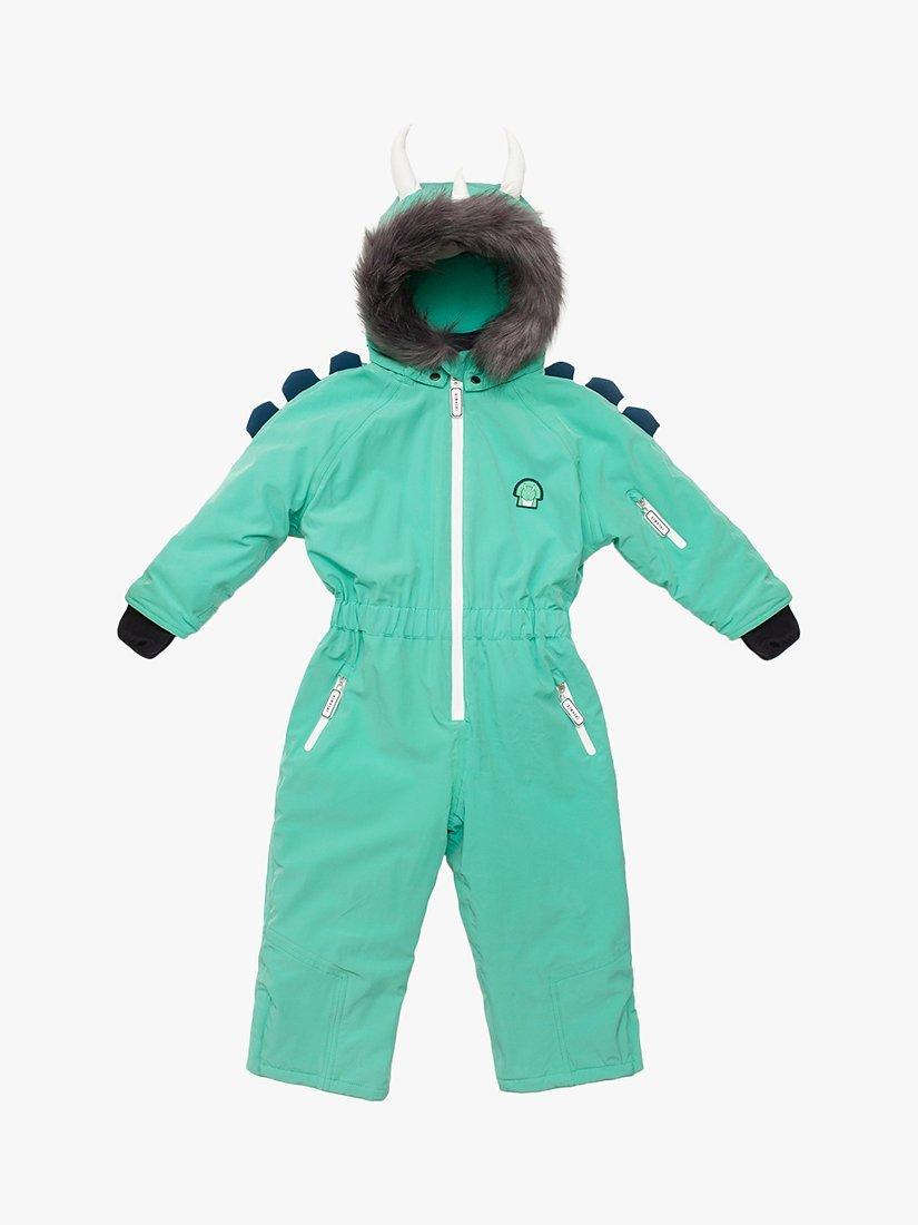 Product image 2 of 6, which shows Roarsome Kids' Spike Dinosaur Waterproof Snowsuit, Light Green, 1-2 years