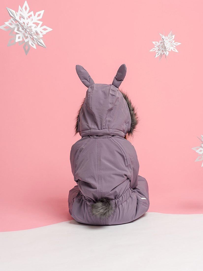 Product image 5 of 7, which shows Roarsome Kids' Hop Bunny Waterproof Snowsuit, Light Grey, 2-3 years