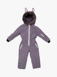 Roarsome Kids' Hop Bunny Waterproof Snowsuit, Light Grey