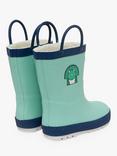 Roarsome Kids' Spike Dinosaur Wellington Boots, Light Green