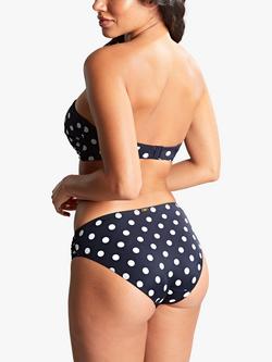 Panache Anya Riva Spot Twist Bandeau Bikini Top, Navy/Vanilla - view 2, Navy/Vanilla