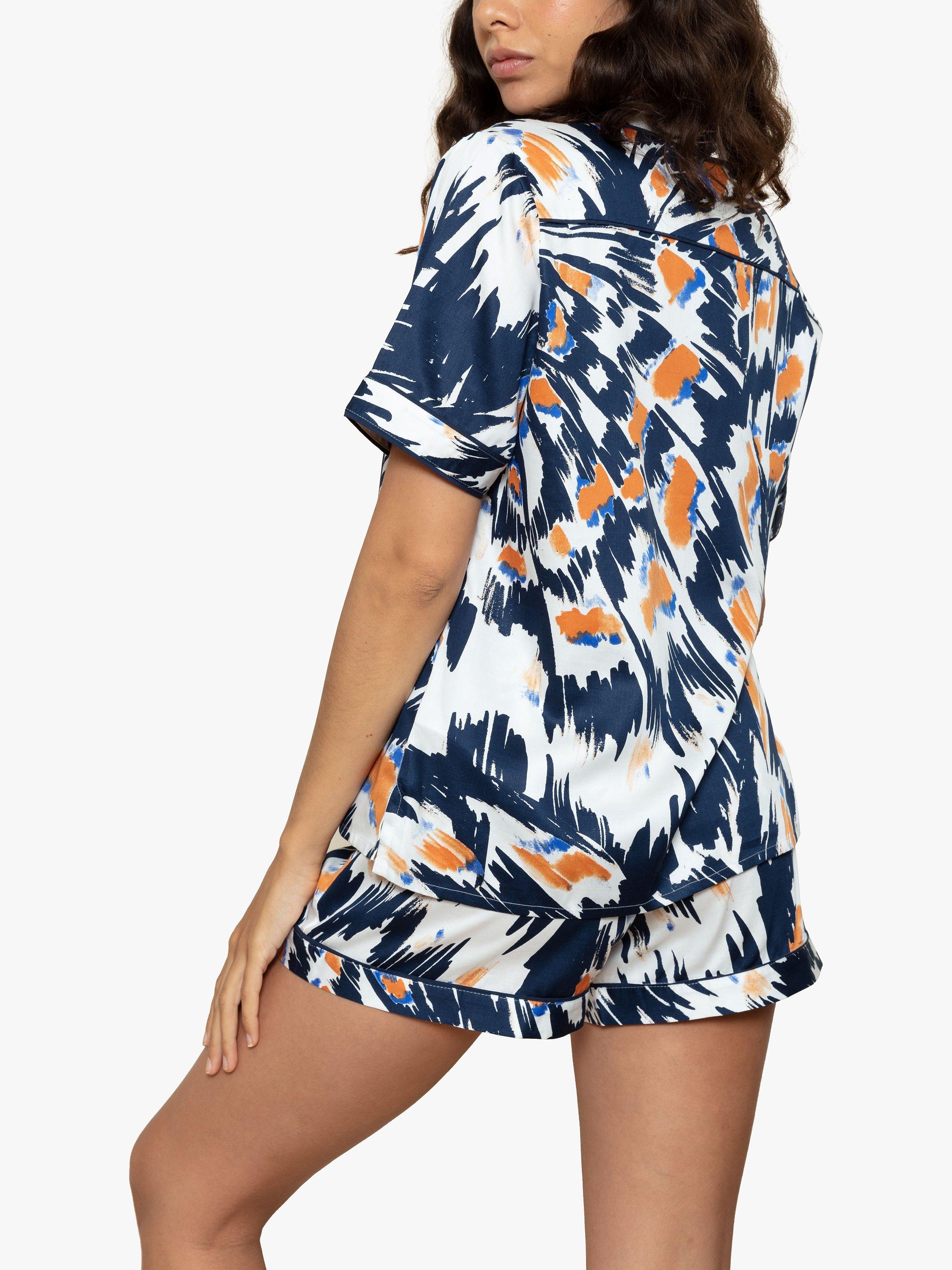 Product image 2 of 4, which shows Fable & Eve Hampstead Butterfly Shortie Pyjama Set, Multi, 8