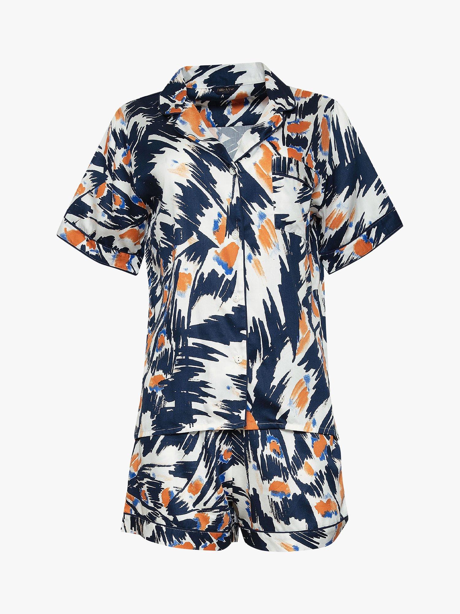 Product image 3 of 4, which shows Fable & Eve Hampstead Butterfly Shortie Pyjama Set, Multi, 8