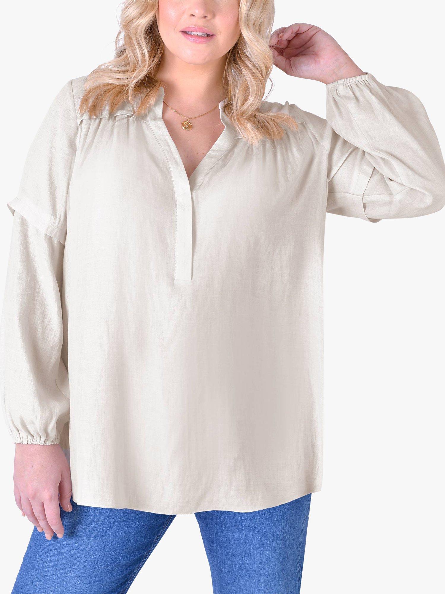 Live Unlimited Pleat Sleeve Detail Blouse, Ivory, 16