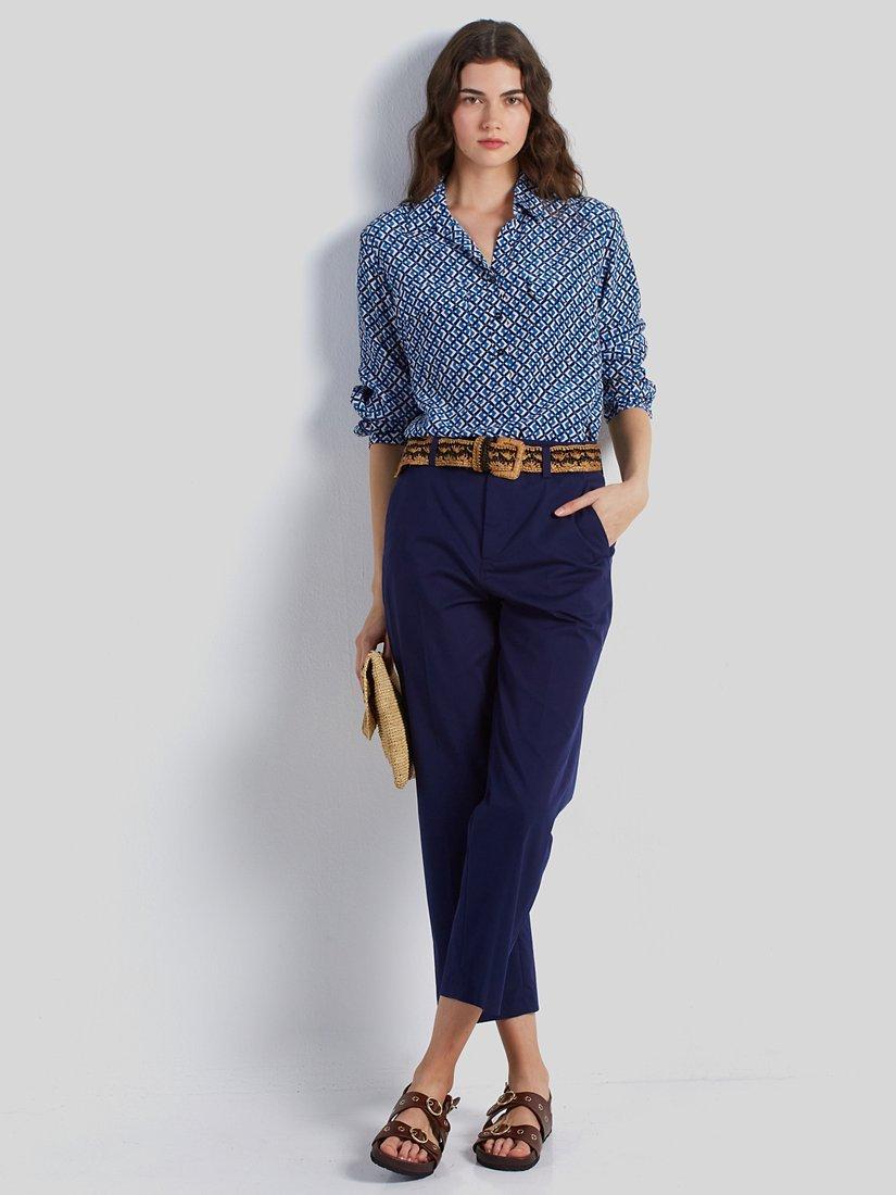Gerard Darel Eren Tie Belt Trousers, Ink, 8