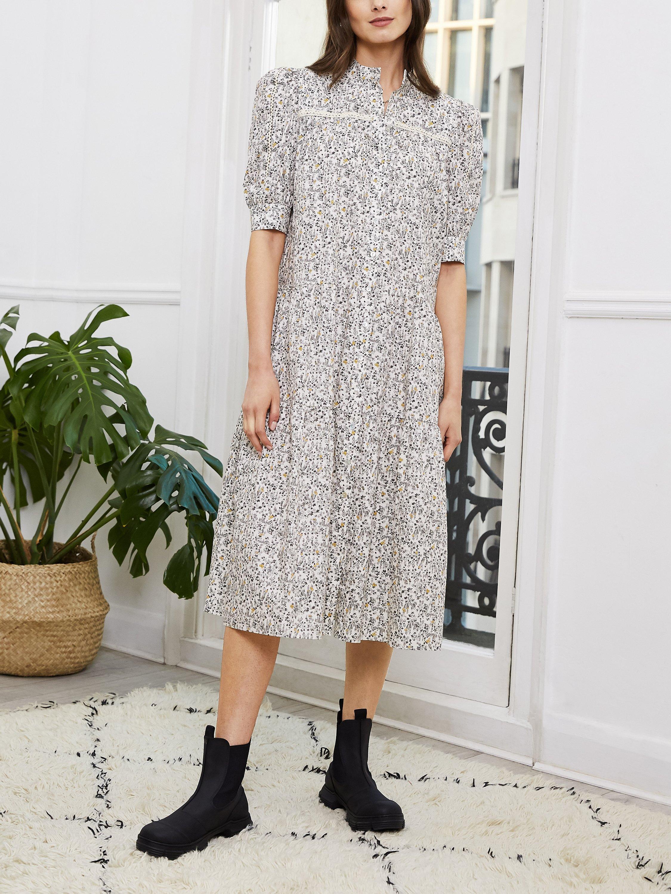 Baukjen Adaora Floral Shirt Dress, Soft White