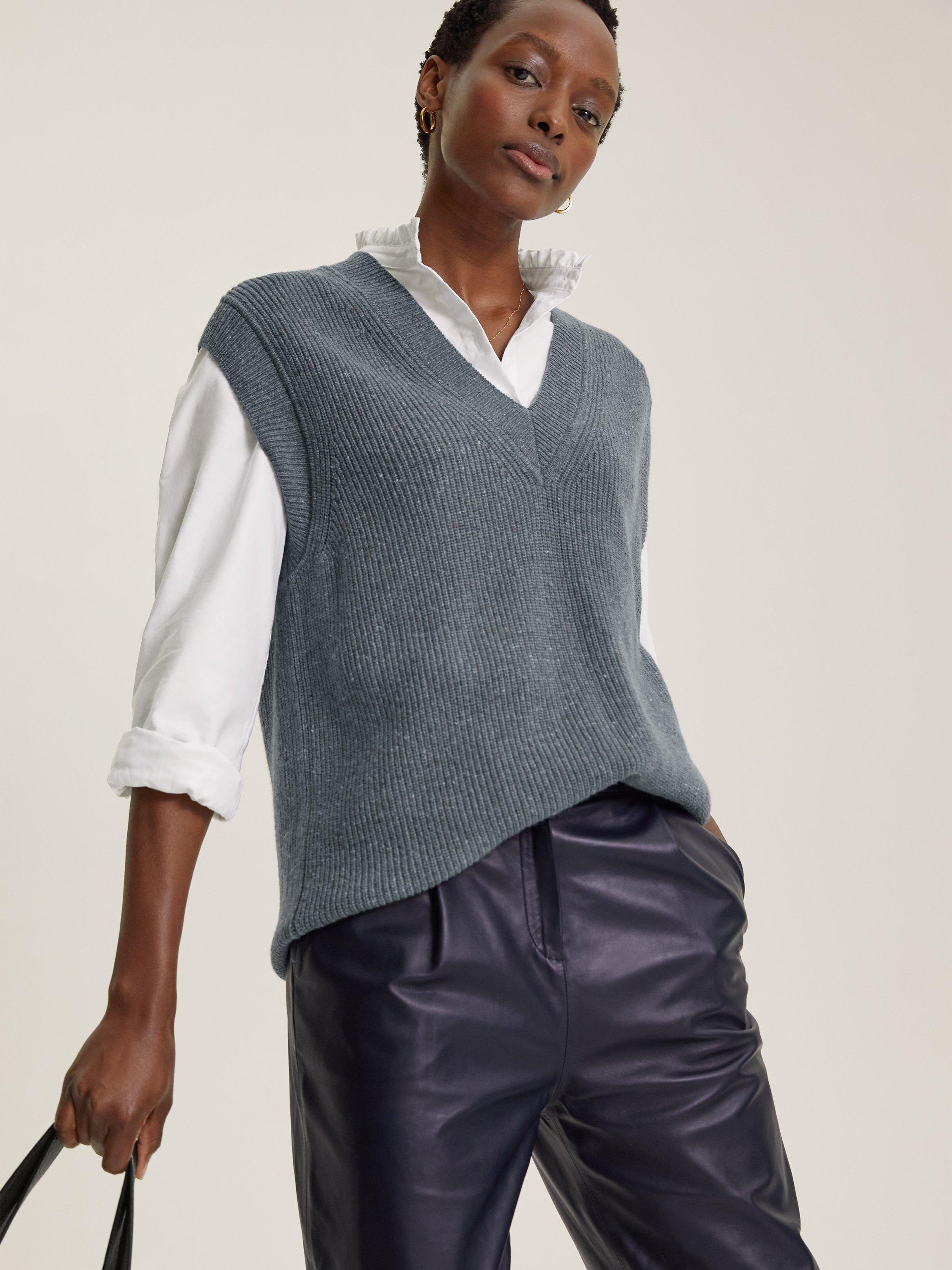 Baukjen Bella Sleeveless Jumper, Denim Blue 