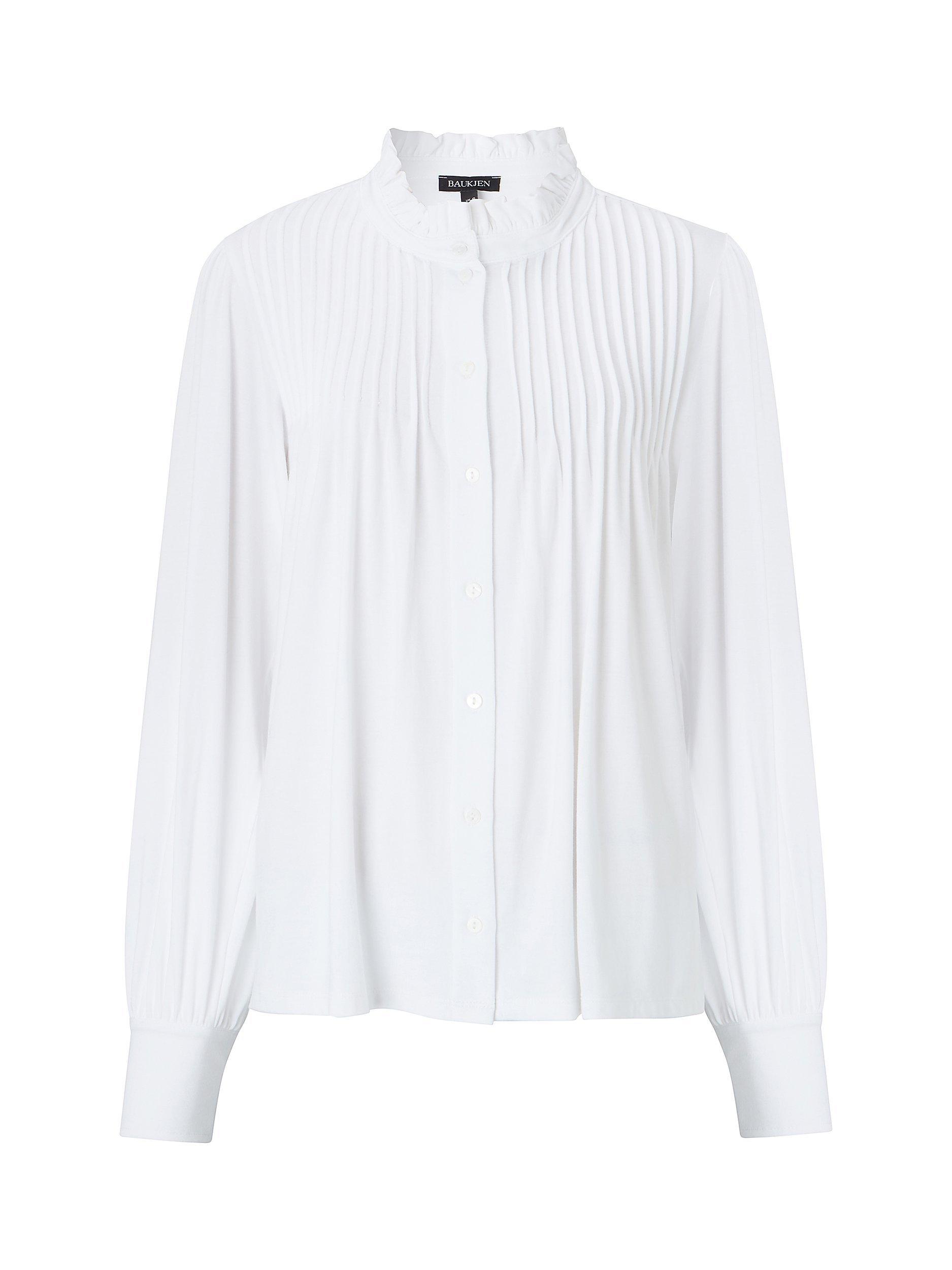 Product image 5 of 6, which shows Baukjen Imken Pintuck Shirt, Pure White, 6