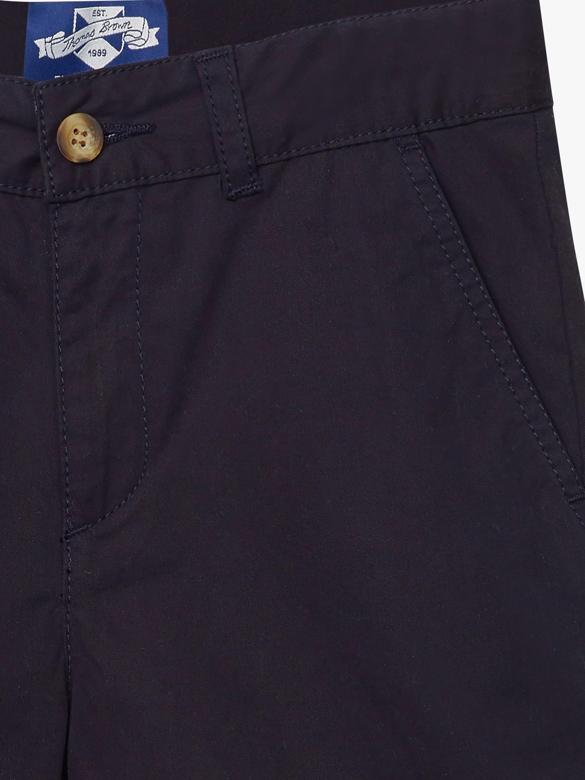 Product image 3 of 3, which shows Trotters Thomas Brown Kids' Charlie Chino Shorts, Navy, 2 years