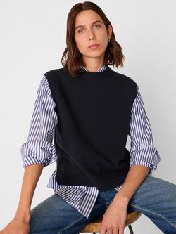 Whistles Wool Tank Top, Navy, Navy