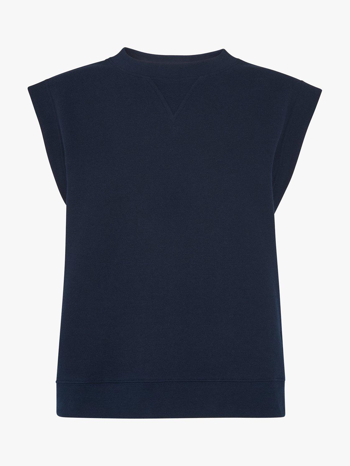 Product image 6 of 7, which shows Whistles Alora Sleeveless Jumper, Navy, XS