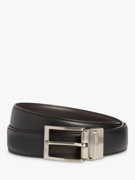 Simon Carter Leather Reversible Belt, Black/Brown, Black/Brown
