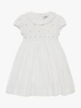 Trotters Willow Kids Rose Hand-Smocked Dress, White