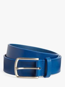 Simon Carter Leather Belt, Blue, Blue