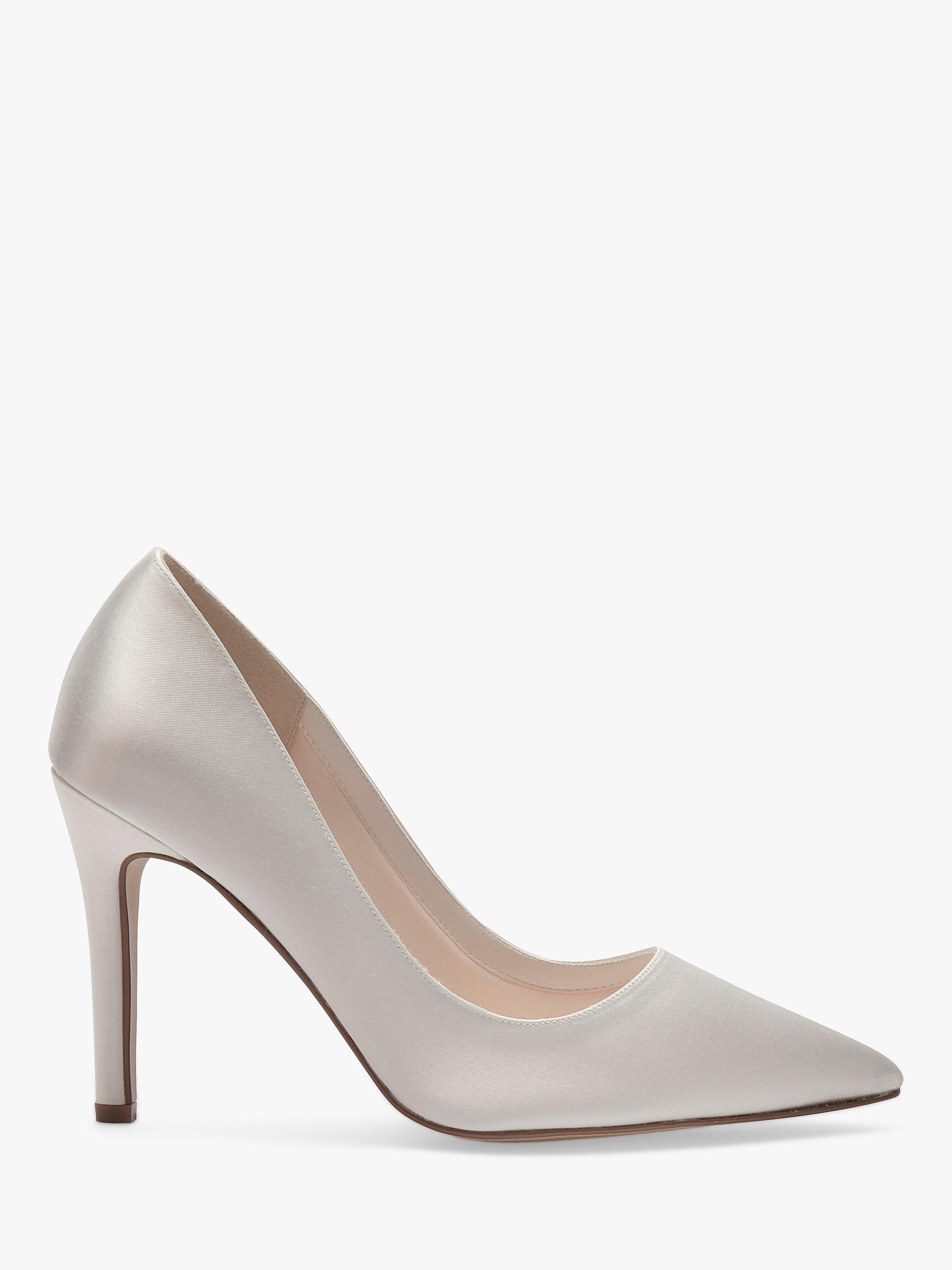 Rainbow Club Coco Pointed Court Shoes, Ivory Satin