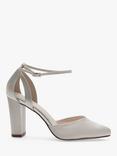 Rainbow Club Eve Block Heel Strappy Court Shoes, Ivory Satin