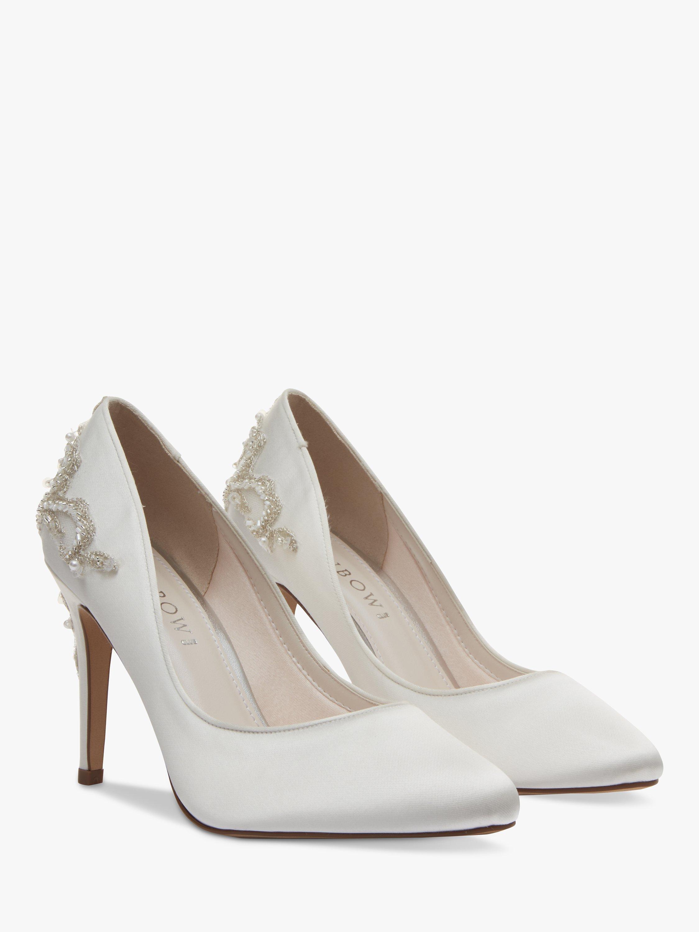 Rainbow Club Willow Embellished Court Shoes Ivory Satin