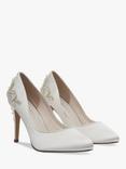 Rainbow Club Willow Embellished Court Shoes, Ivory Satin