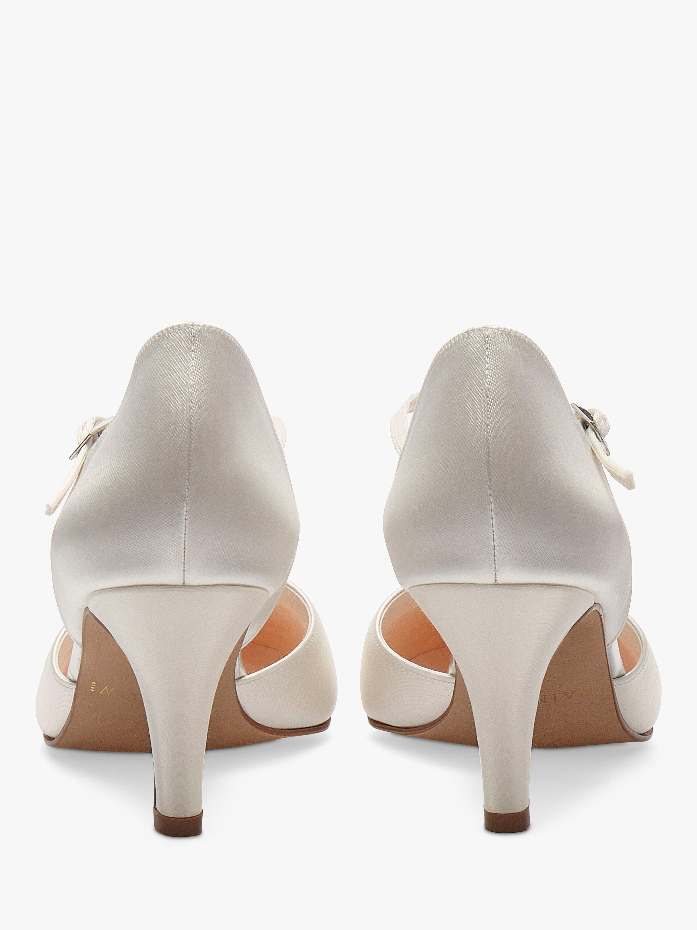 Rainbow Club Cordelia T-Bar Court Shoes, Ivory Satin, 3