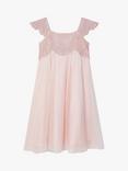 Monsoon Kids' Estella Lace Sleeve Maxi Dress, Pink