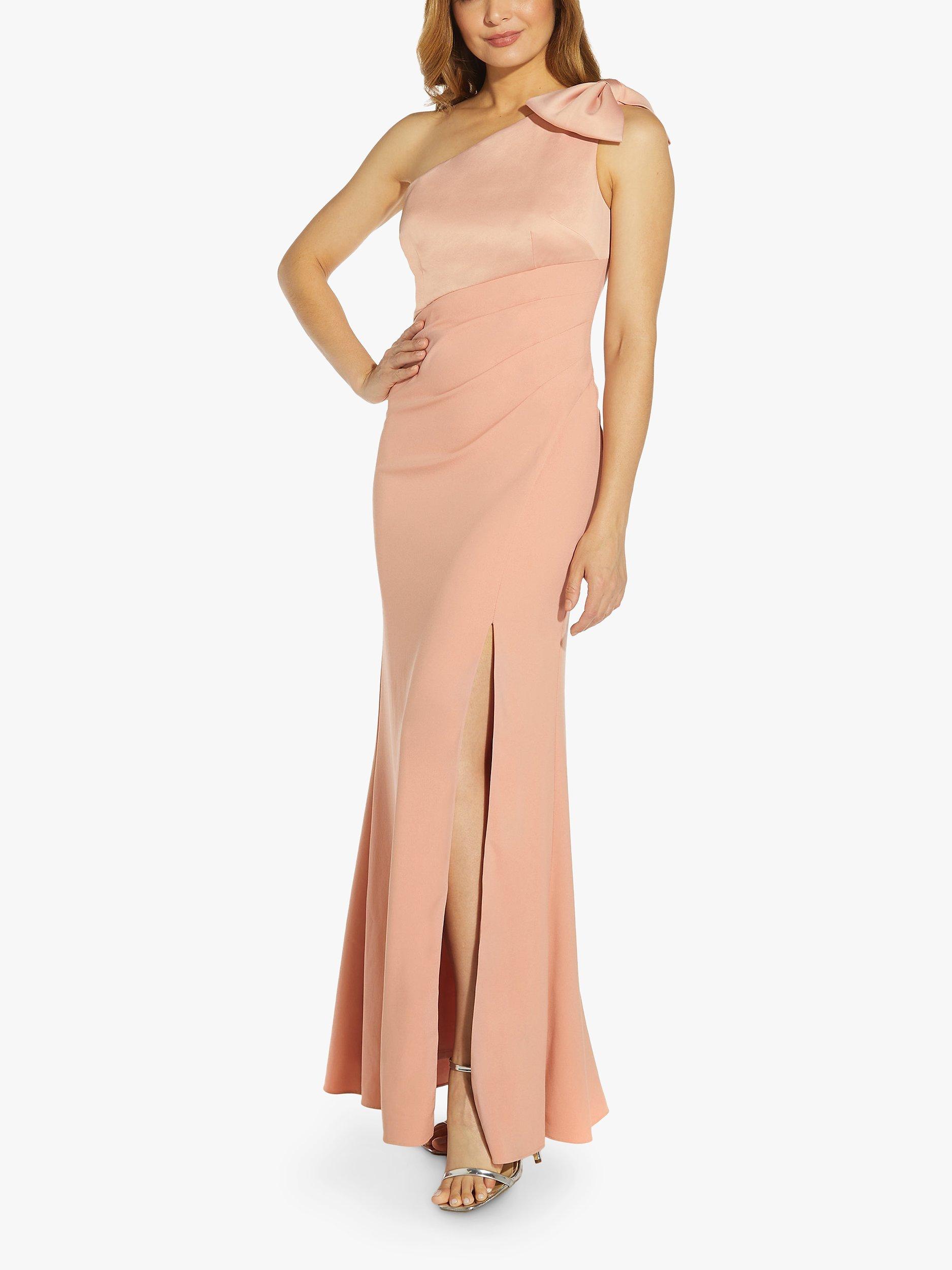 Adrianna Papell One Shoulder Satin Crepe Dress