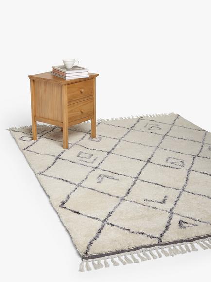 John Lewis ANYDAY Berber Style Rug, Grey - view 2, Grey