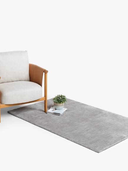 John Lewis ANYDAY Plain Easy Care Rug - view 2, Grey