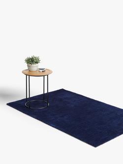 John Lewis ANYDAY Plain Easy Care Rug - view 2, Navy