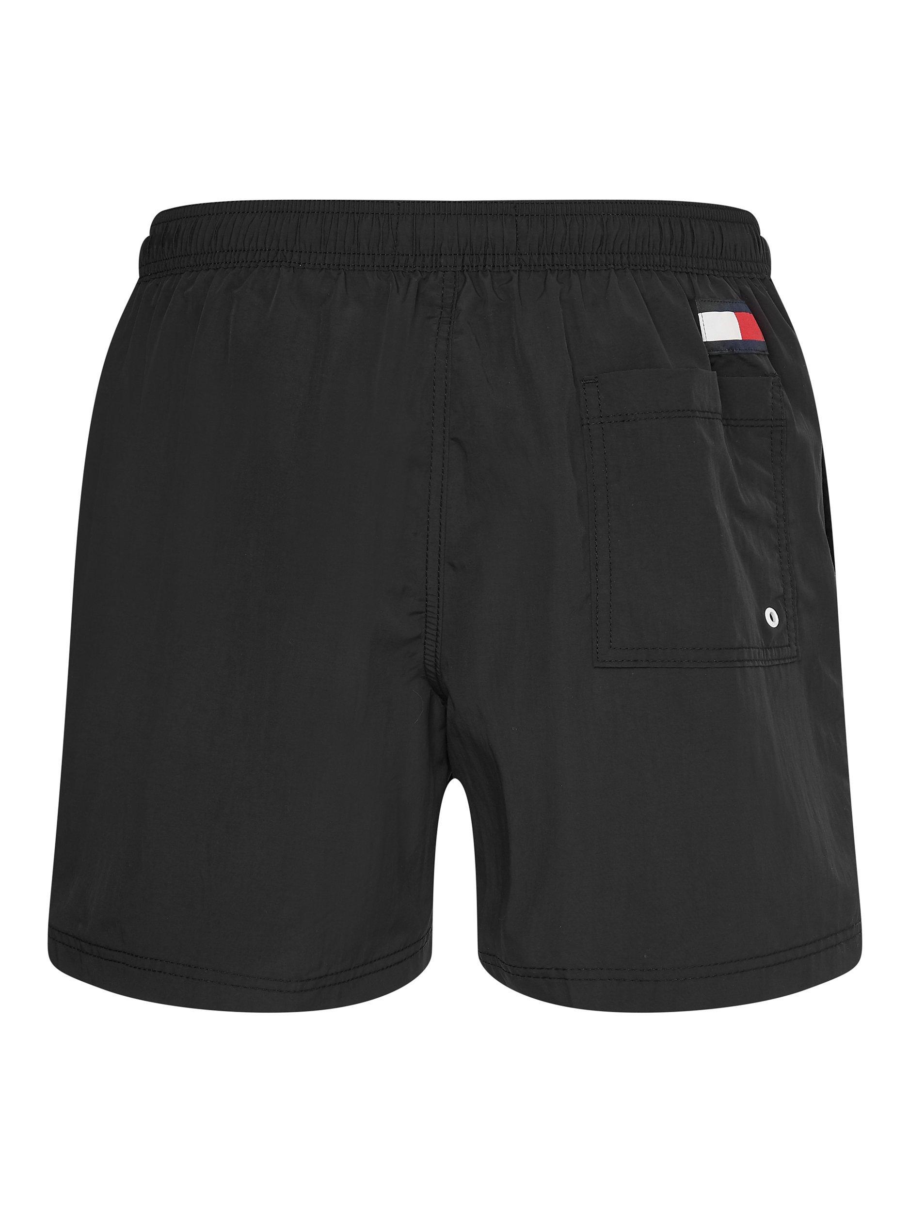 Product image 4 of 5, which shows Tommy Hilfiger Recycled Nylon Flag Swim Shorts, Black, S
