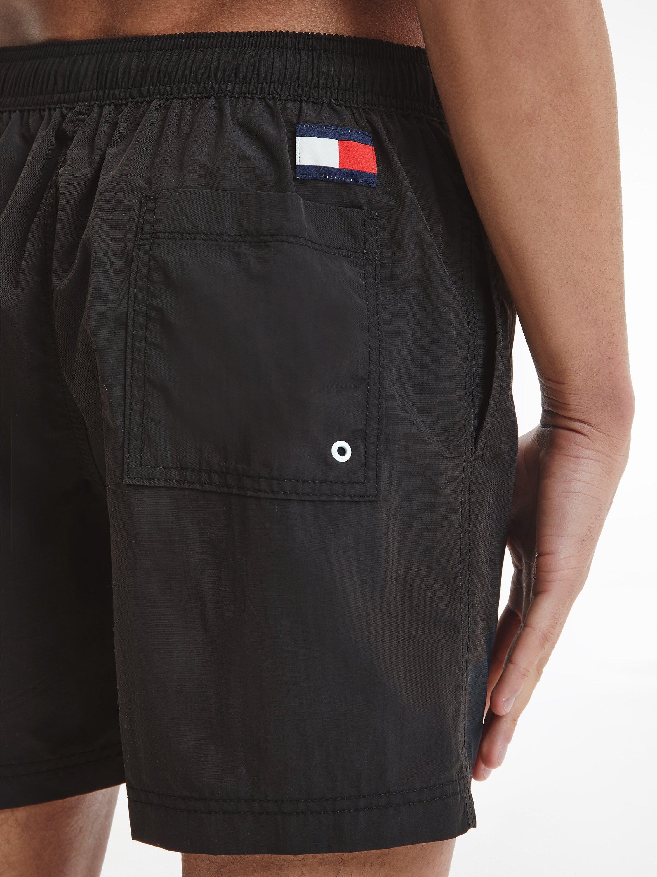 Product image 5 of 5, which shows Tommy Hilfiger Recycled Nylon Flag Swim Shorts, Black, S
