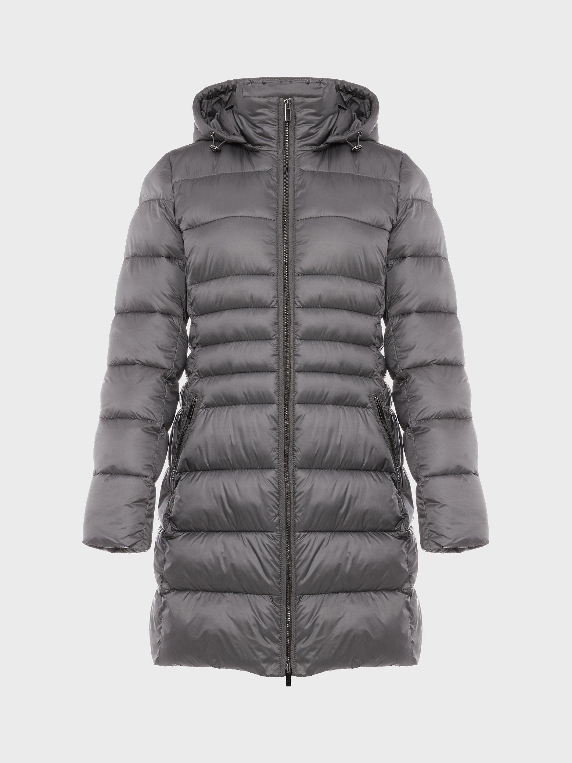 Product image 4 of 4, which shows Hobbs Petite Danika Longline Puffer Jacket, Charcoal Grey, 6