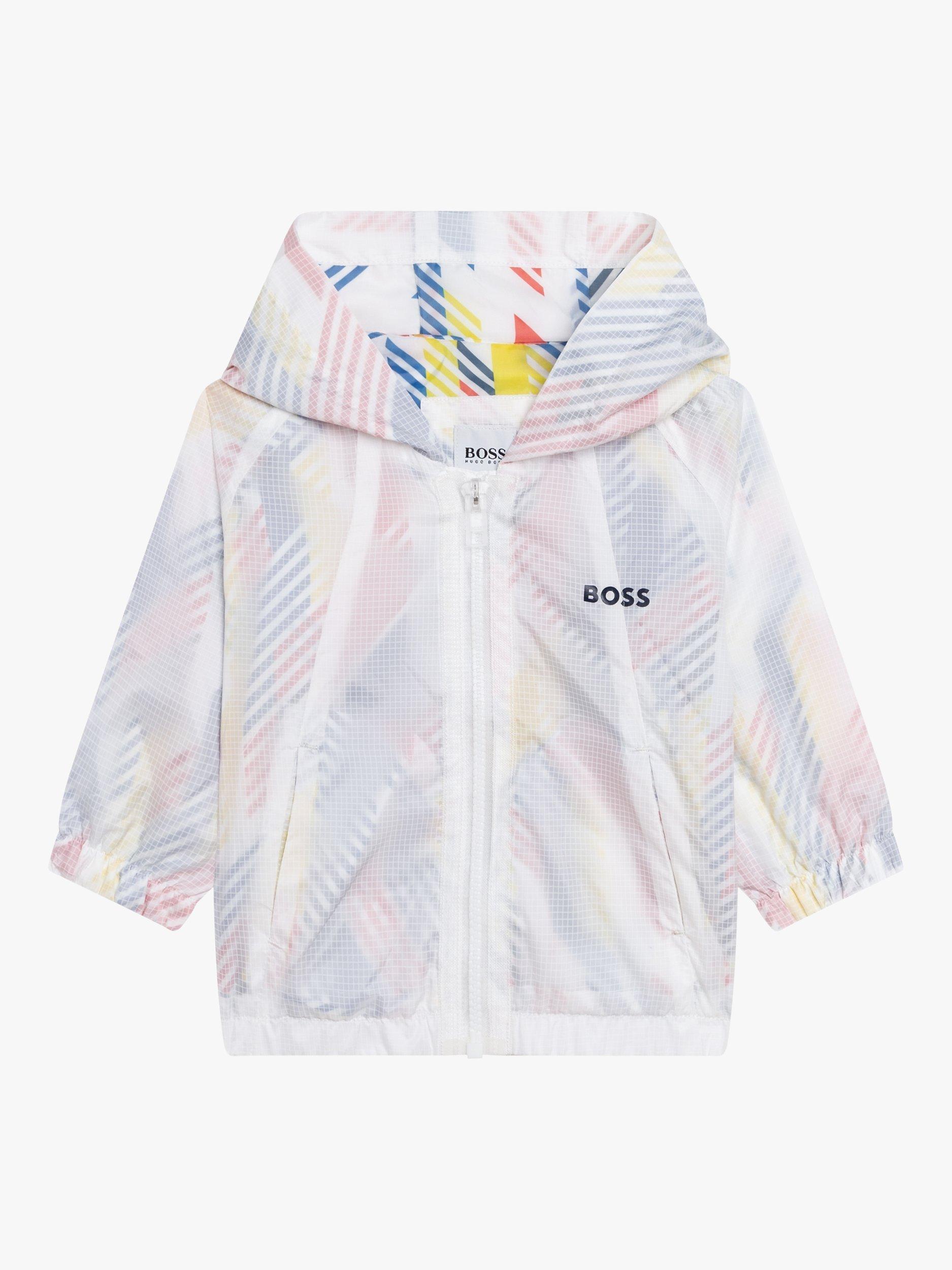 HUGO BOSS Baby Logo Hooded Windbreaker Jacket, Multi