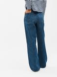 John Lewis ANYDAY Plain Wide Leg Jeans, Mid Wash Blue