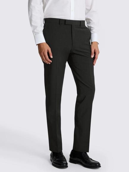 Moss Tailored Fit Wool Blend Performance Suit Trousers, Charcoal