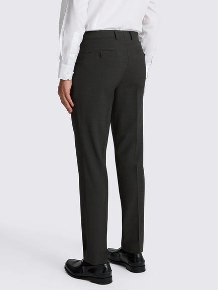 Moss Tailored Fit Wool Blend Performance Suit Trousers - view 2, Charcoal