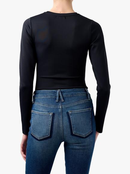 Good American Sculpting Crew Neck Bodysuit, Black - view 2, Black