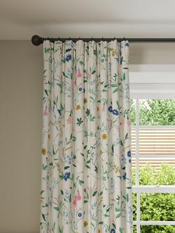 John Lewis Foxlease Print Pair Blackout/Thermal Lined Pencil Pleat Curtains, Multi
